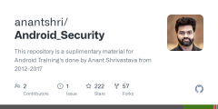 Android Security - GitHub Repository