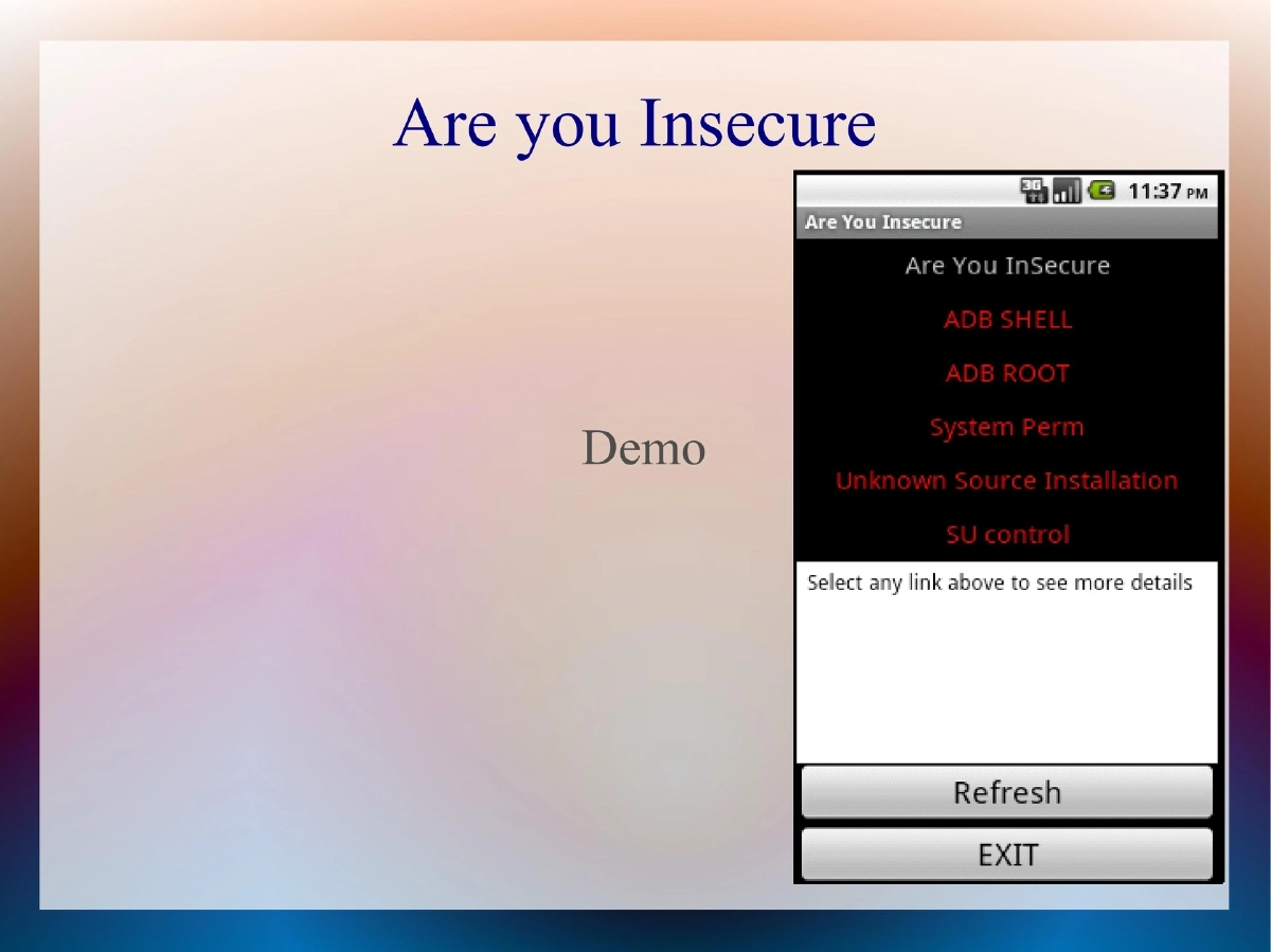 Slide 22 of Cocon Security Issues In Android Custom Roms