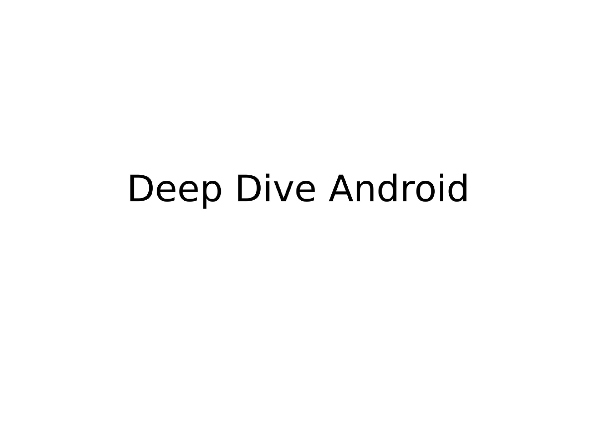 Slide 1 of G0s Workshop Android