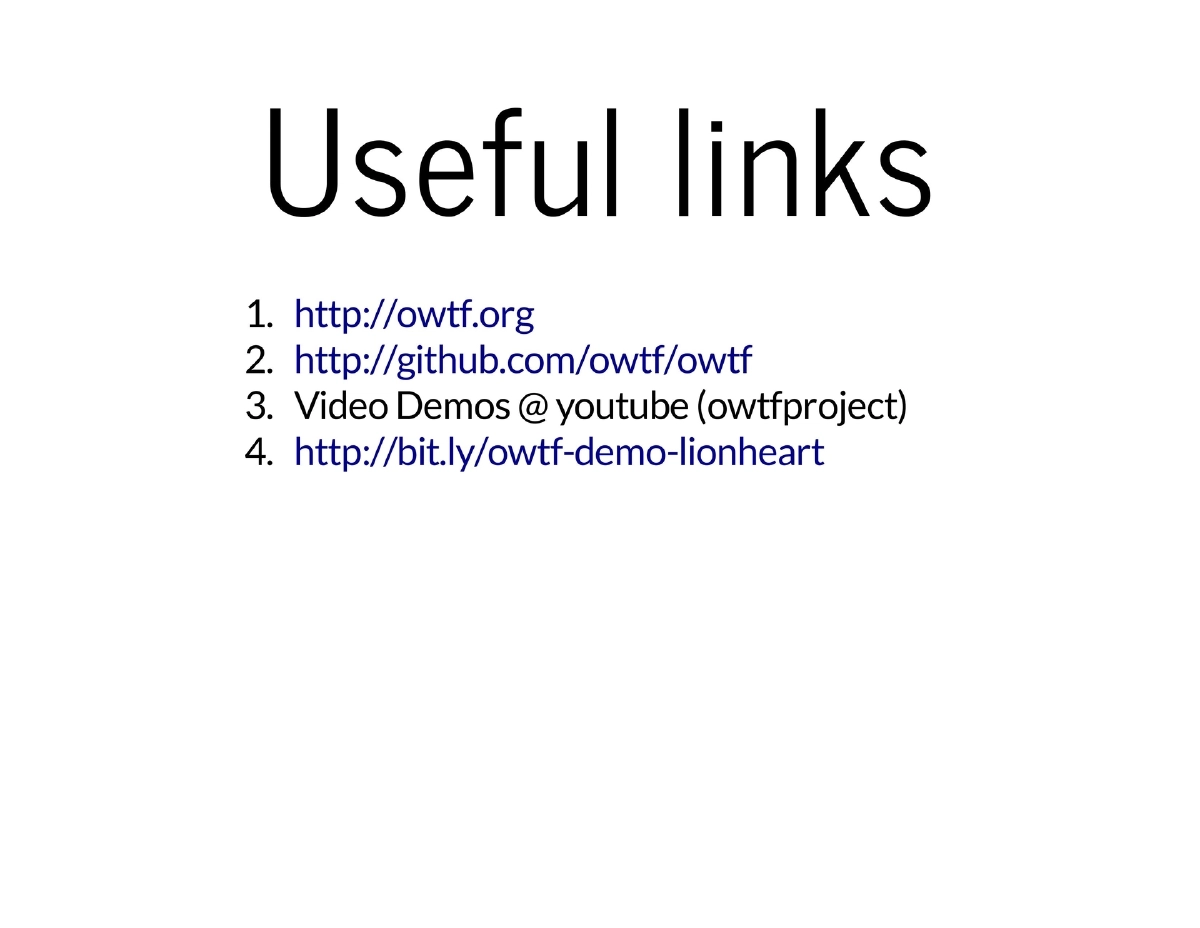 Slide 22 of Owtf