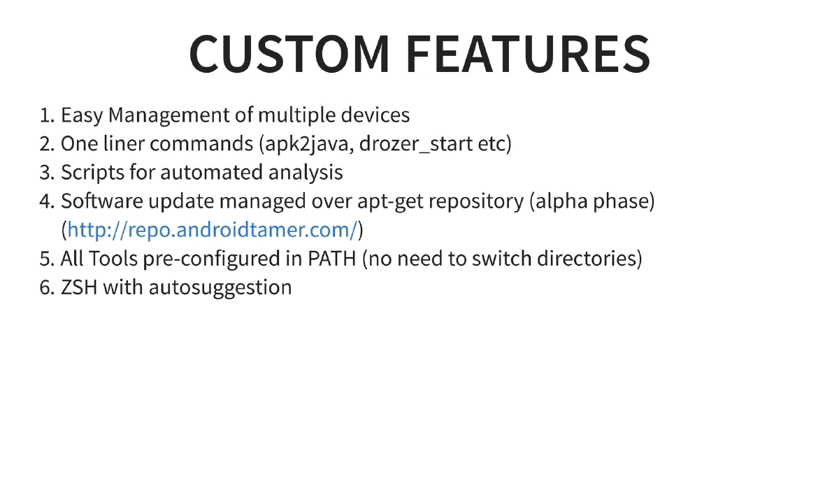 Slide 8 of BlackHat USA Arsenal Androidtamer
