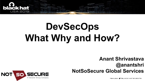BlackHat USA DevSecOps