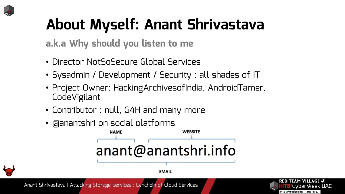 Slide 3 of Attacking Storage Services Hitb