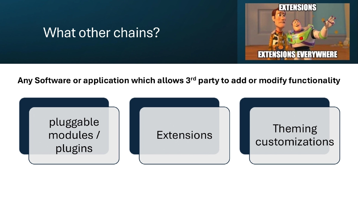 Slide 11 of Bsides Kerala Supply Chain Outside Code