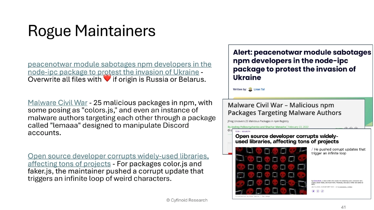 Slide 40 of Supply Chain BlackHat USA