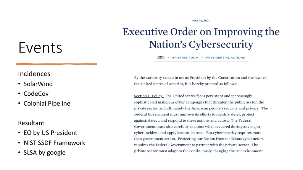 Slide 11 of Beyond the Code / SBOM: Supply Chain Security