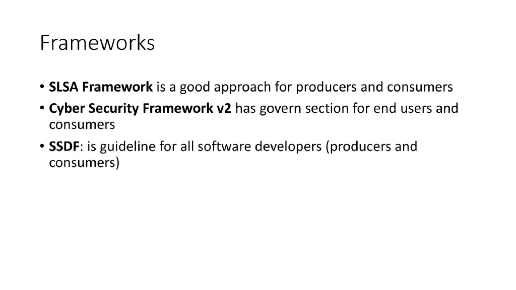 Slide 33 of Beyond the Code / SBOM: Supply Chain Security