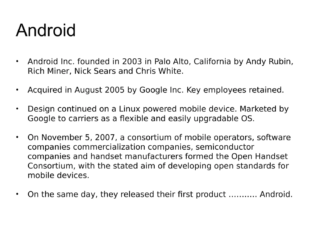 Slide 6 of Deep Dive Android