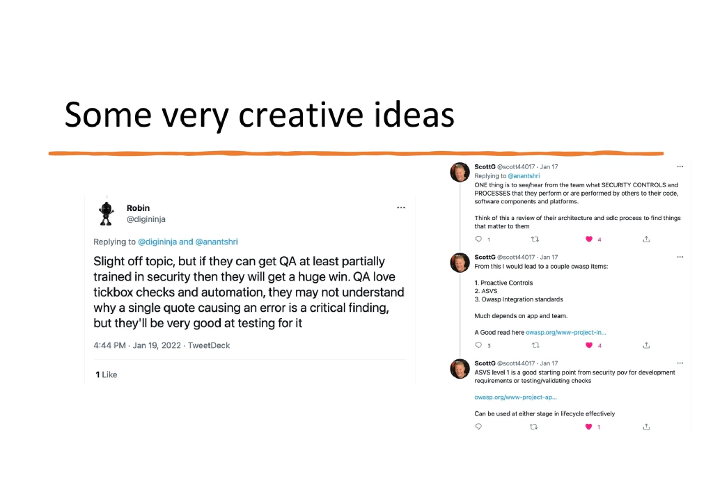 Slide 23 of Developer Security Based on 15 Years Experience