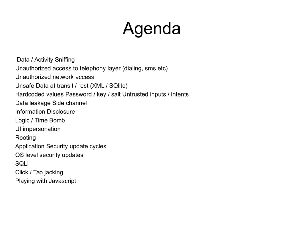 Slide 48 of Android Security Workshop