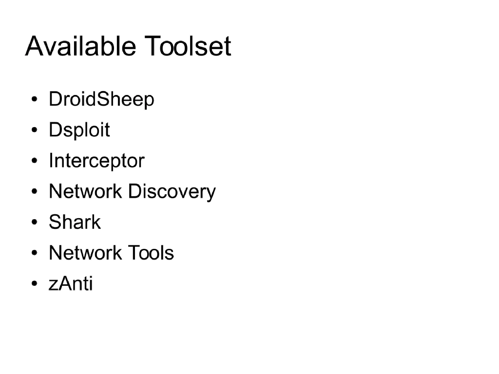Slide 78 of Android Security Workshop