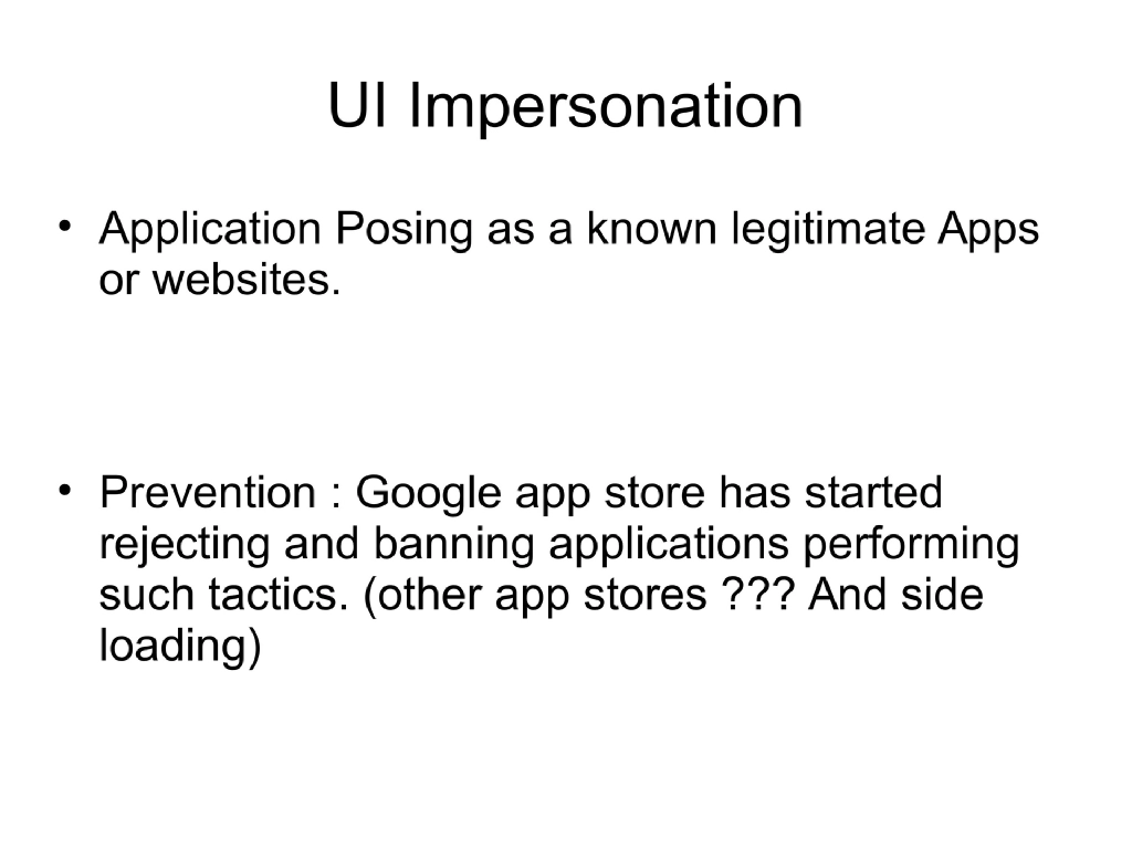 Slide 56 of Android Security Workshop